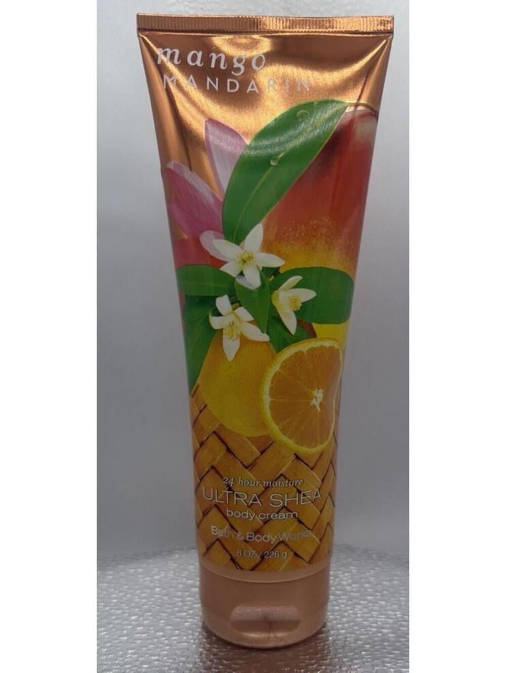 🥭🍊 Bath & Body Works Mango Mandarin Ultra Shea Cream 8oz 🍊🥭 - Picture 2 of 2